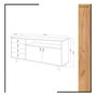 Hanah Home Consola Roble y Blanco 140cm Ancho